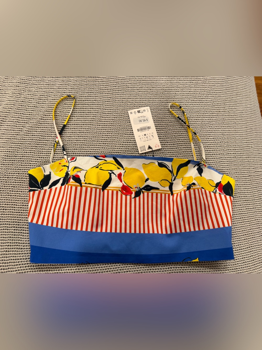 Zara lemon crop top